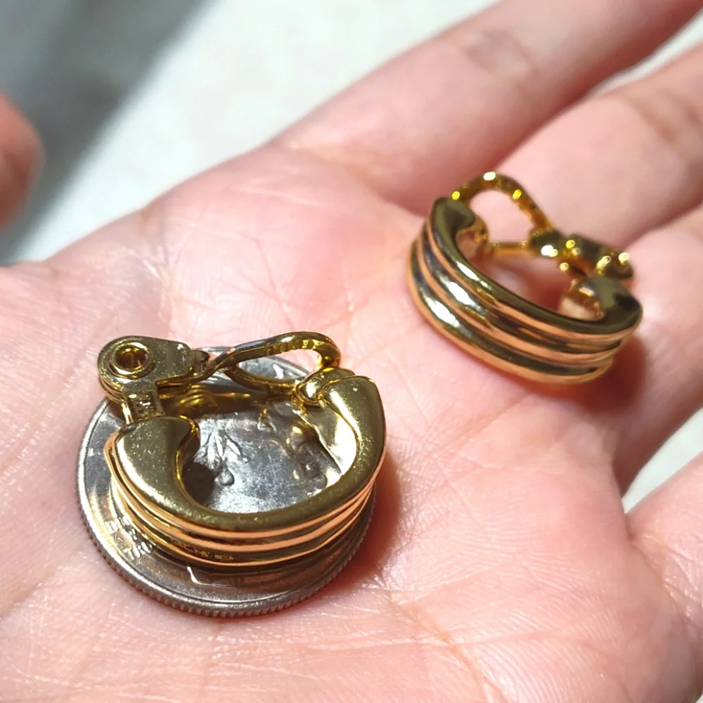 TJG Clip-on Hoops Earrings - Picture 7 of 8